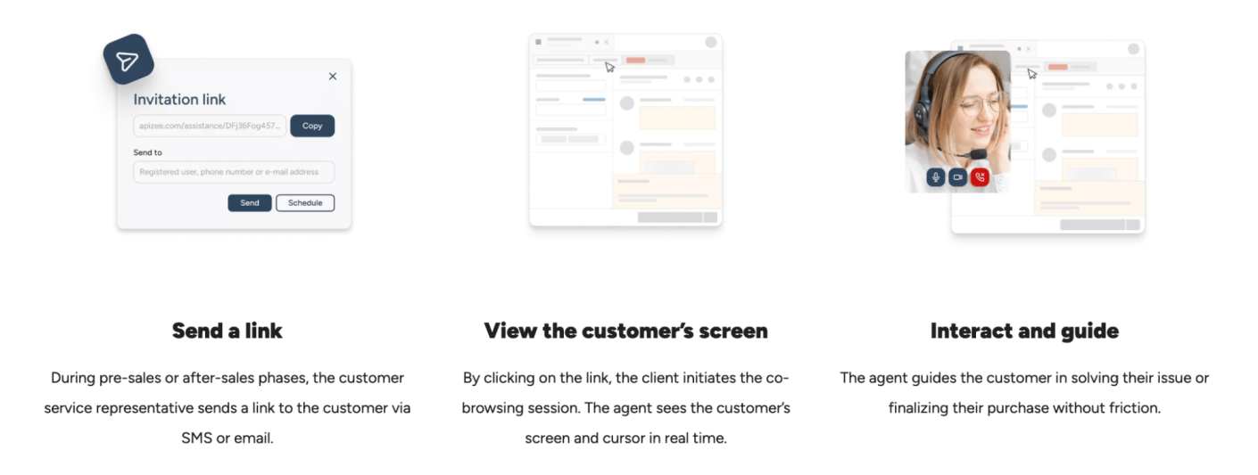 Steps for co-browsing with Apizee solution