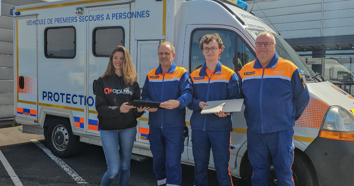 Apizee soutient la Protection civile