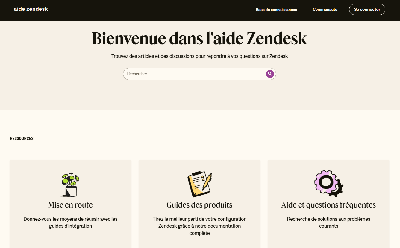 Logiciel de centre d'aide Zendesk