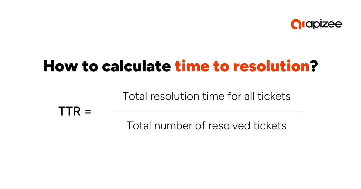 Time to resolution formula