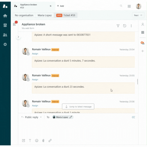 Track all interactions into each Zendesk ticket Track all interactions into each Zendesk ticket